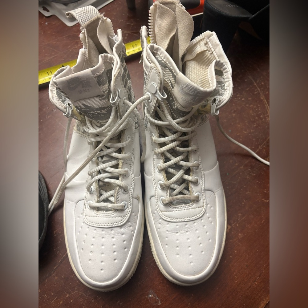 High-Top White Canvas Collar Nike 2017 special field Air Force 1 winter camo